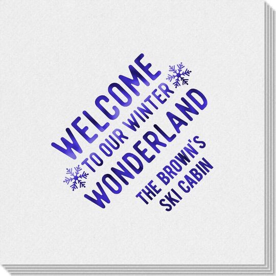 Welcome To Our Winter Wonderland Linen Like Napkins